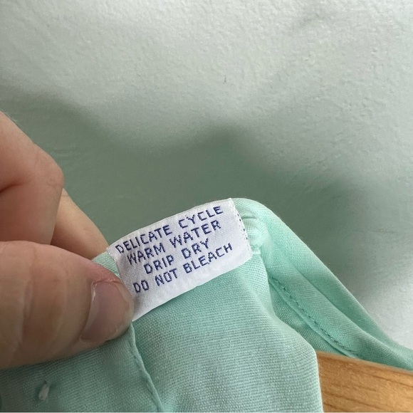 Vintage Polly Flinders Green Hand Smocked Lace Trim Circle Dress Size 2 Toddler - Picture 11 of 12